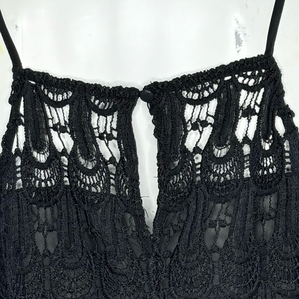 Purple Snow Black Lace Sheer Halter Top - XL - Picture 8 of 11